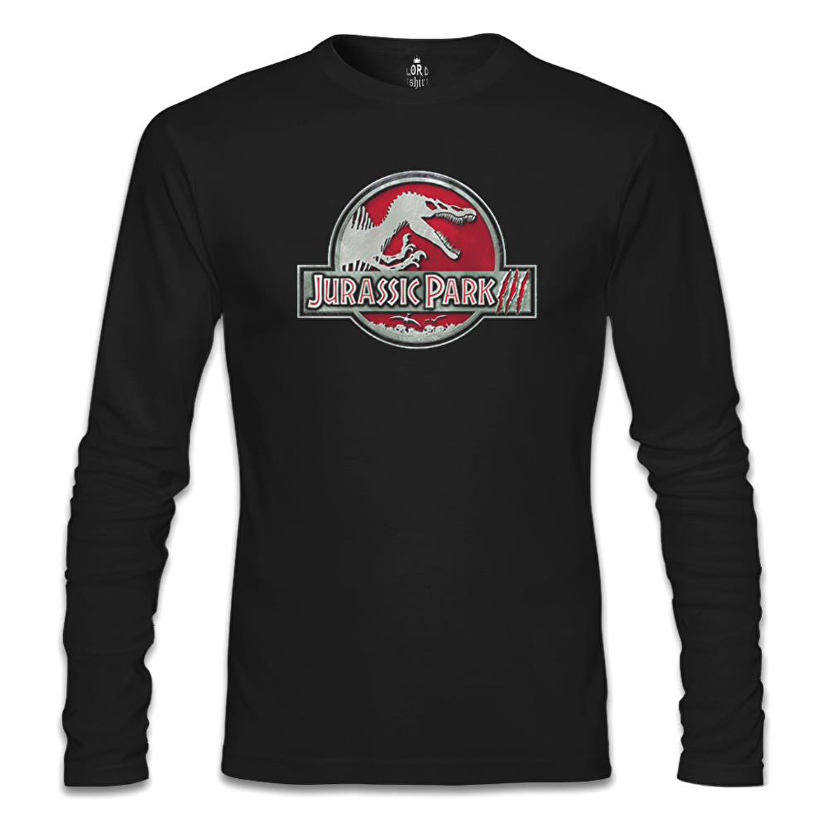 Jurassic Park - Logo Siyah Erkek Sweatshirt