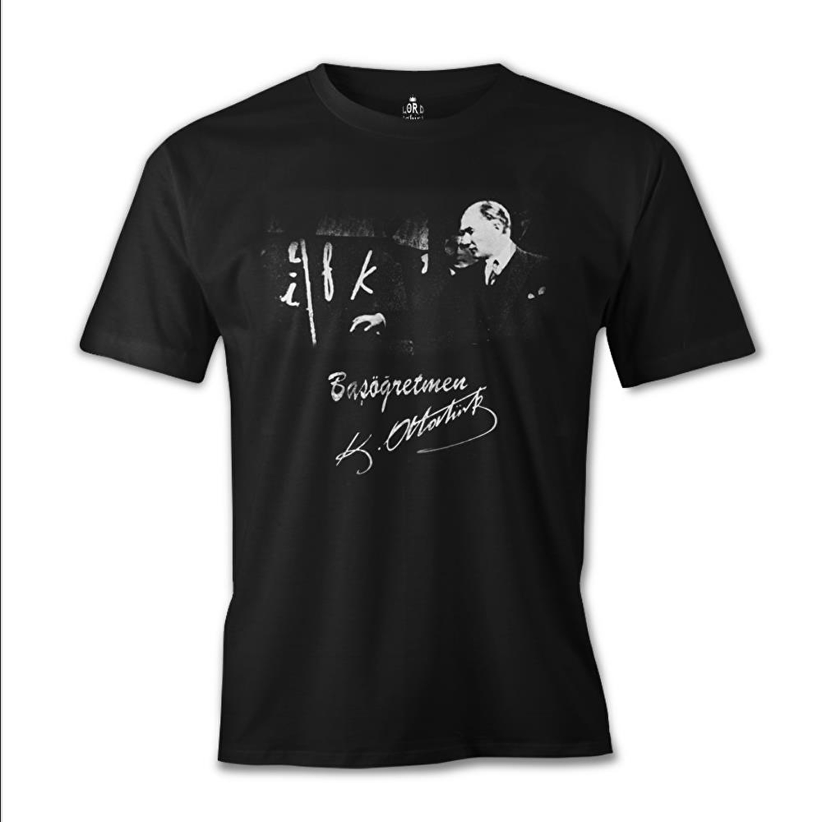 Başöğretmen Atatürk - Öğretmenler Günü Siyah Erkek Tshirt