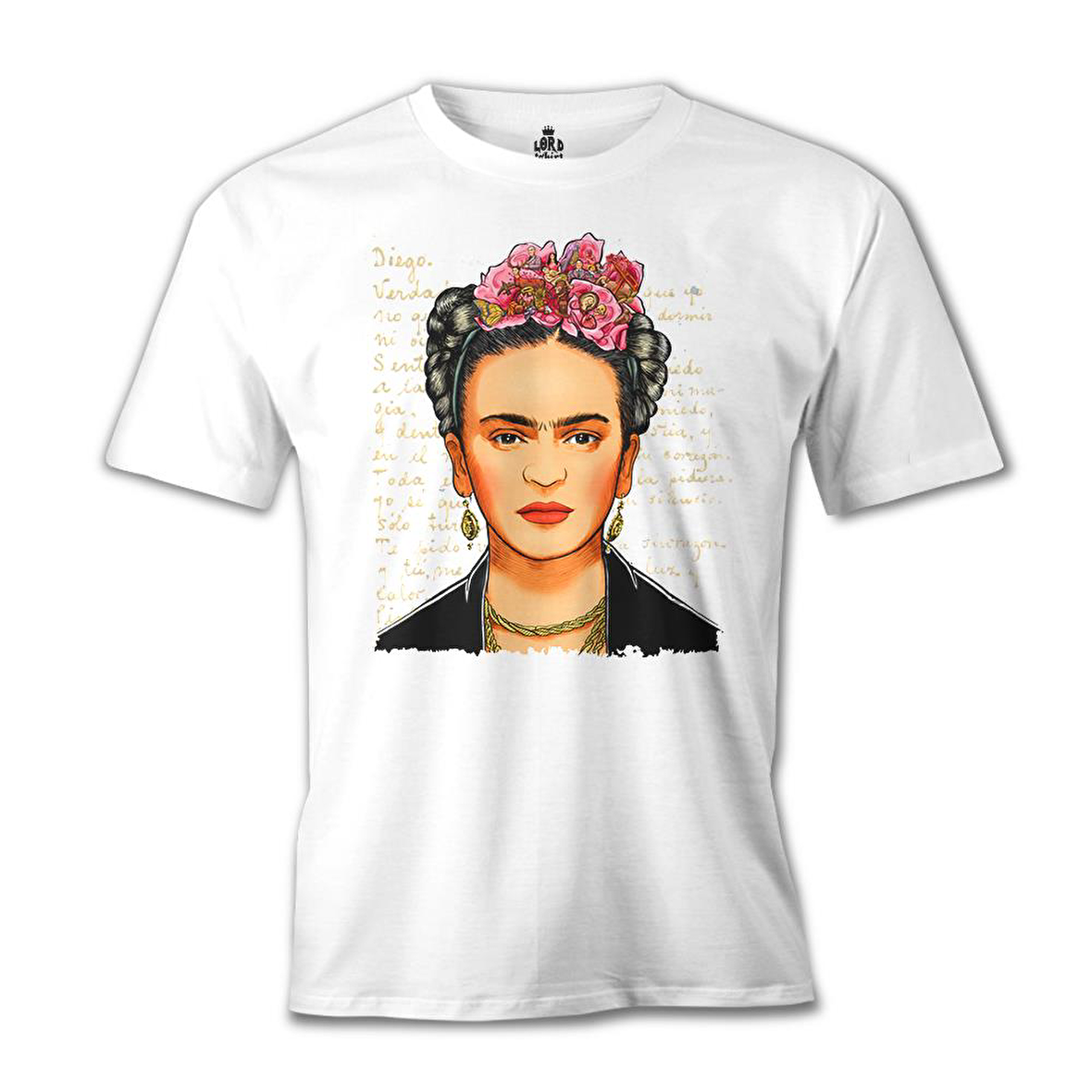 Frida Kahlo 1 Beyaz Erkek Tshirt