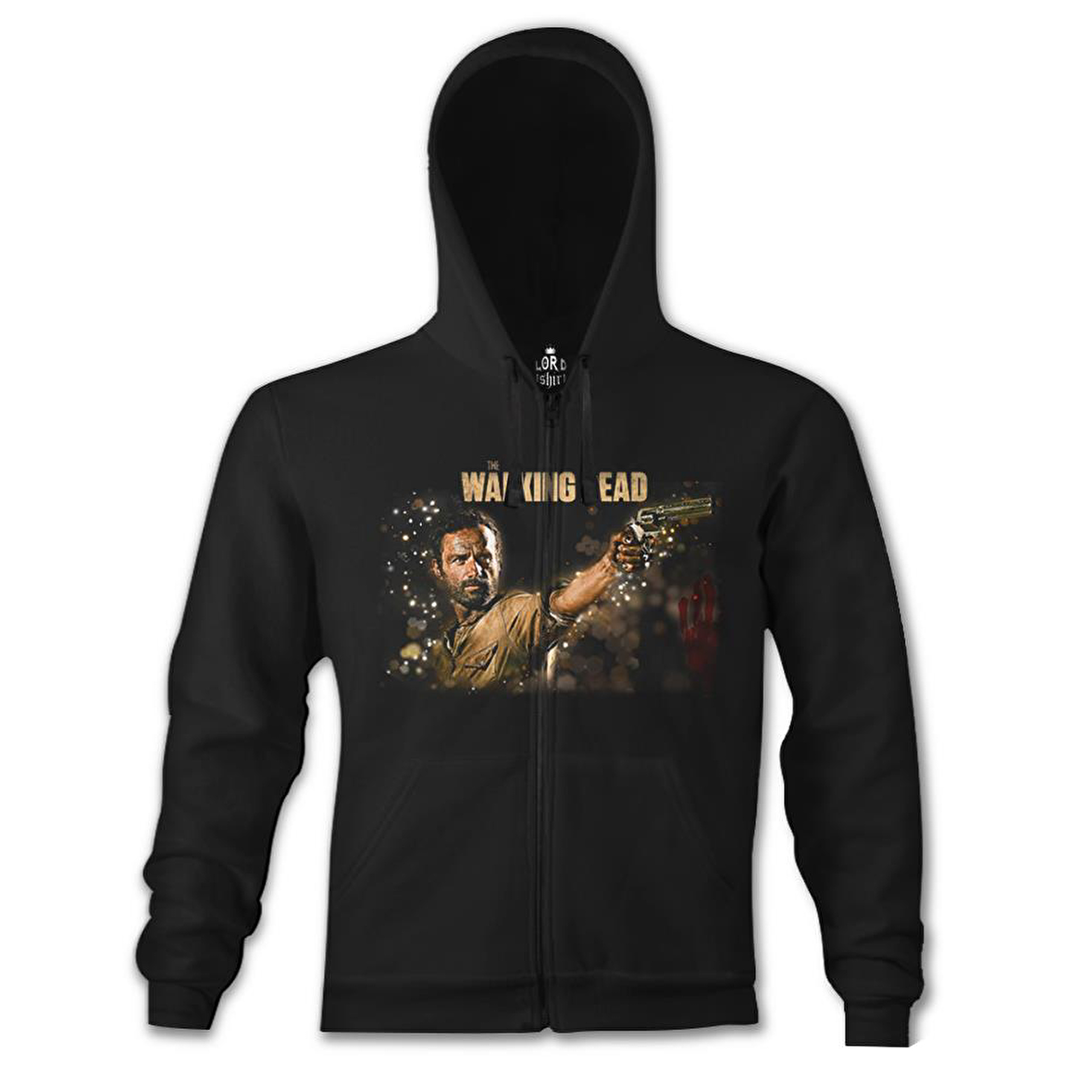 The Walking Dead - Rick 2 Siyah Erkek Kapşonlu