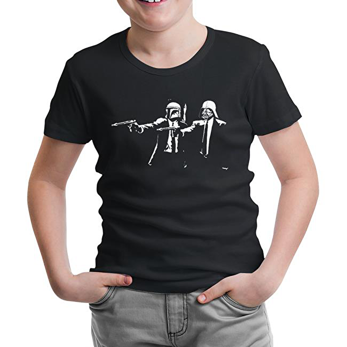 Star Wars & Pulp Fiction Siyah Çocuk Tshirt