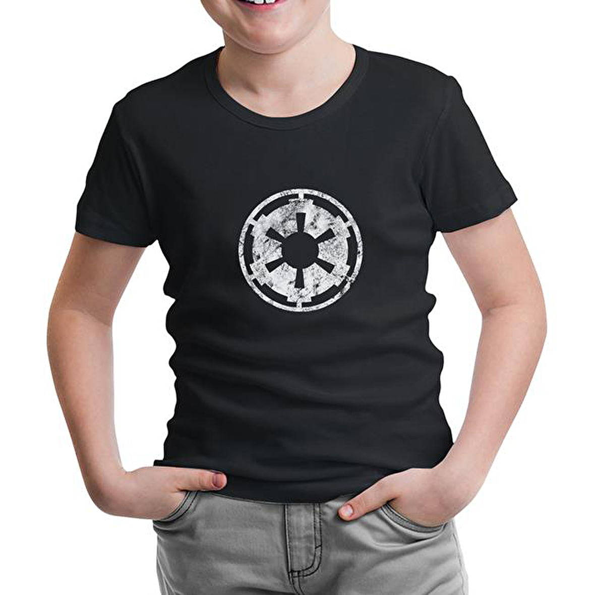 Star Wars - Galactic Empire Logo Siyah Çocuk Tshirt