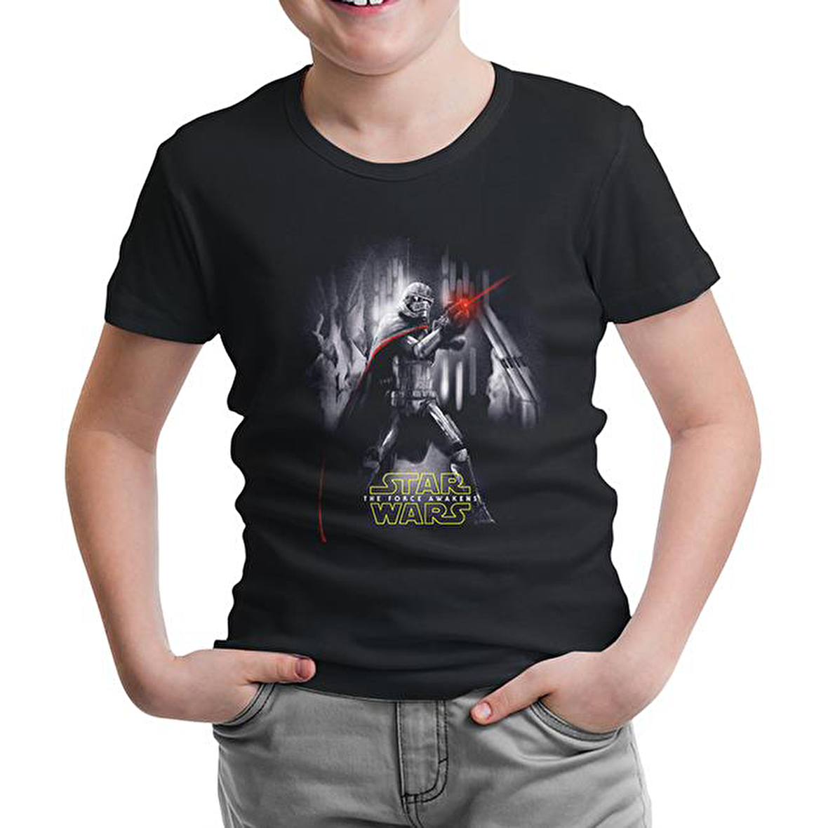 Star Wars - The Force Awakens 3 Siyah Çocuk Tshirt