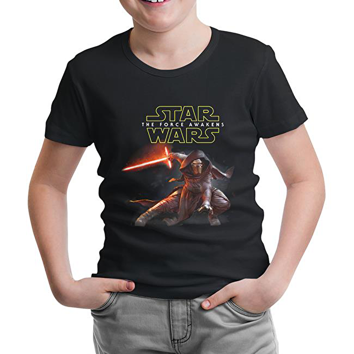 Star Wars - The Force Awakens 10 Siyah Çocuk Tshirt
