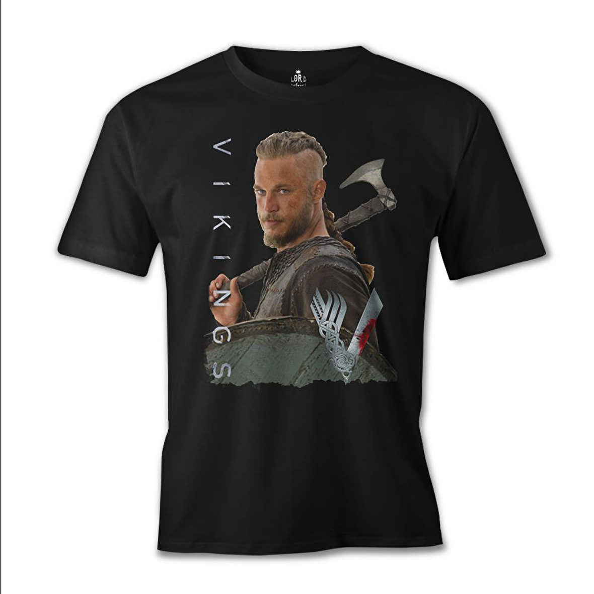 Vikings - Ragnar Siyah Erkek Tshirt