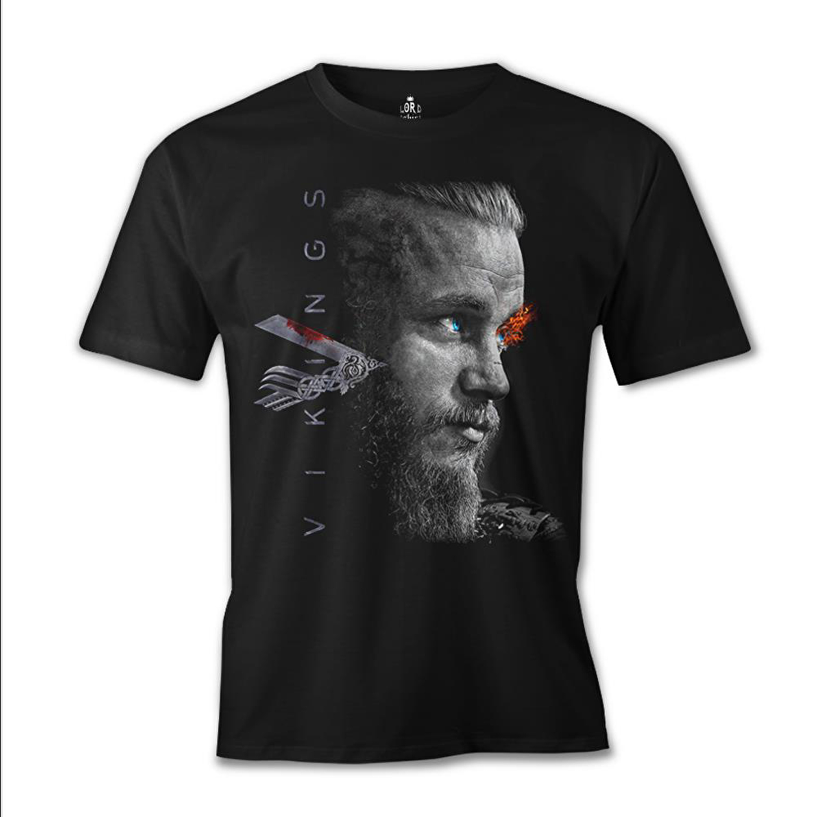 Vikings - Ragnar II Siyah Erkek Tshirt