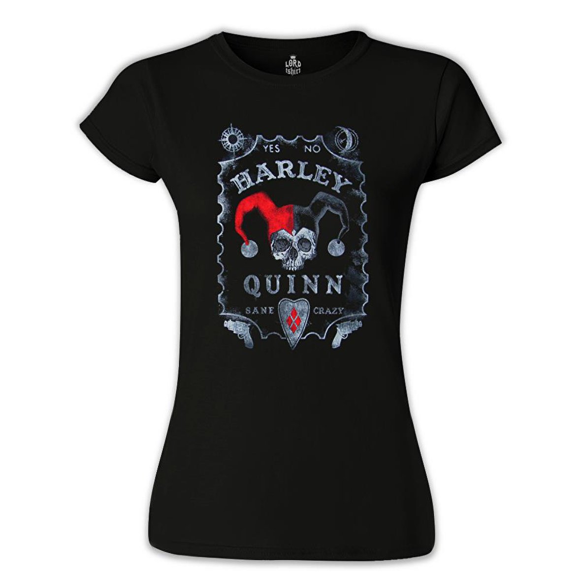 Harley Quinn - Sane Crazy Siyah Bayan Tshirt