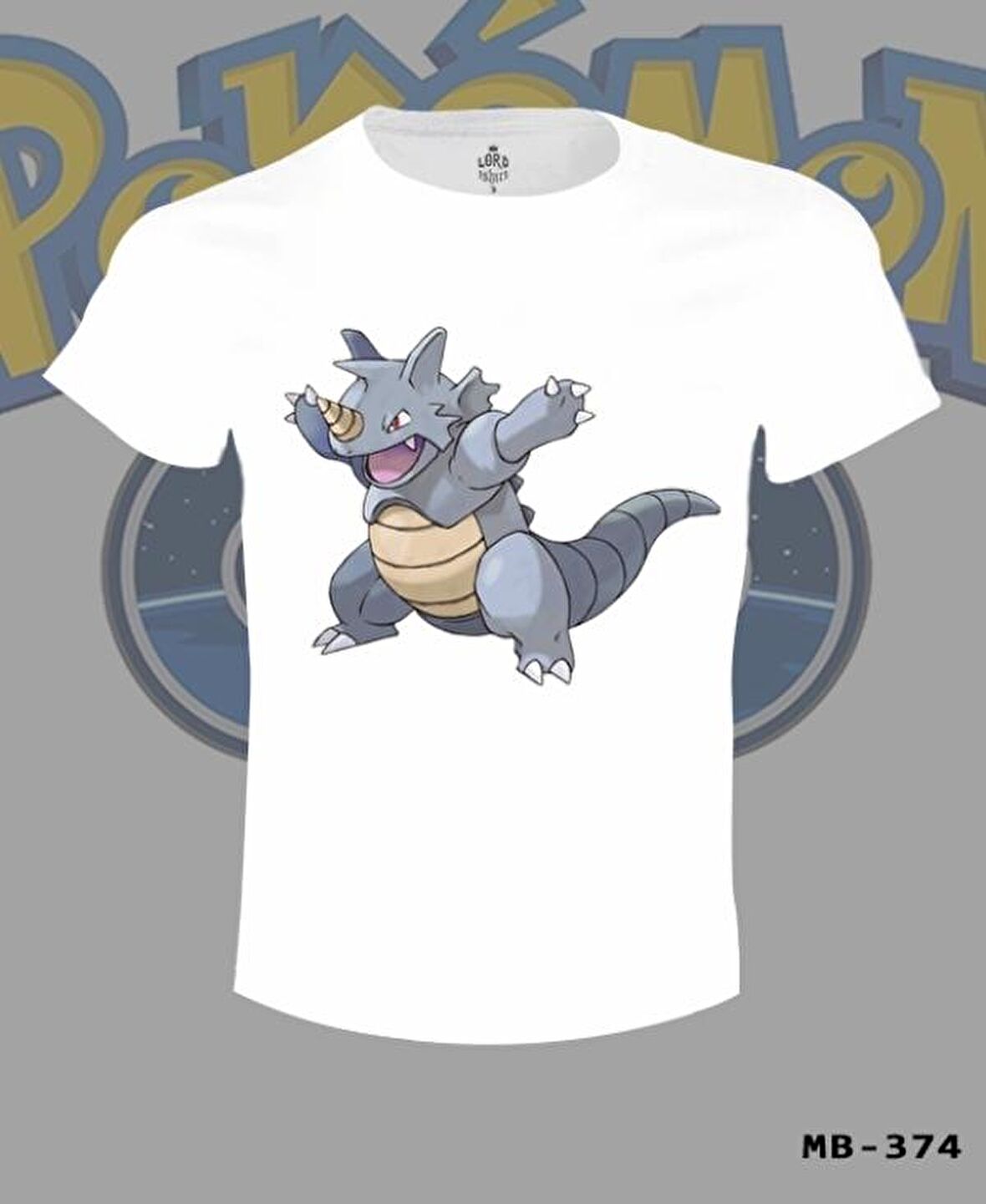 Pokemon - Rhydon Beyaz Erkek Tshirt