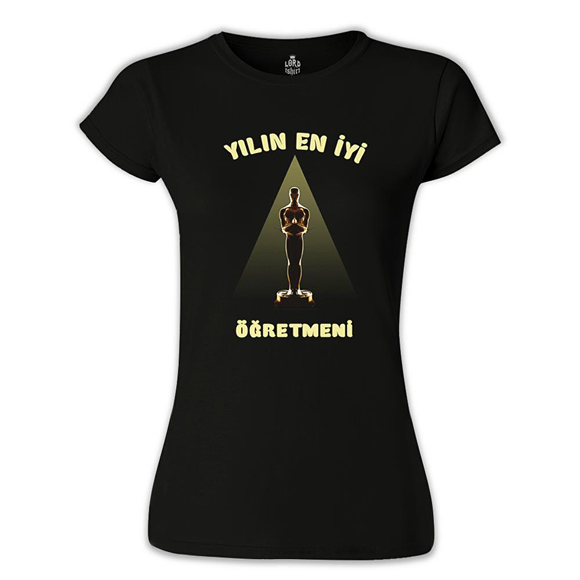 Yılın Öğretmeni Oscar Öğretmenler Günü Siyah Bayan Tshirt