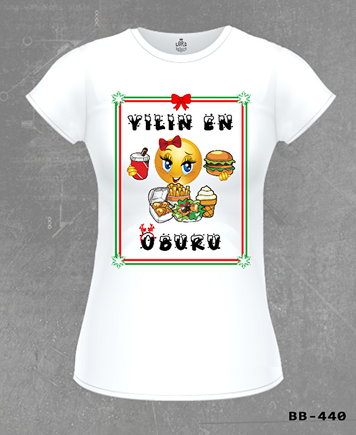 Yılın En Oburu Beyaz Bayan Tshirt