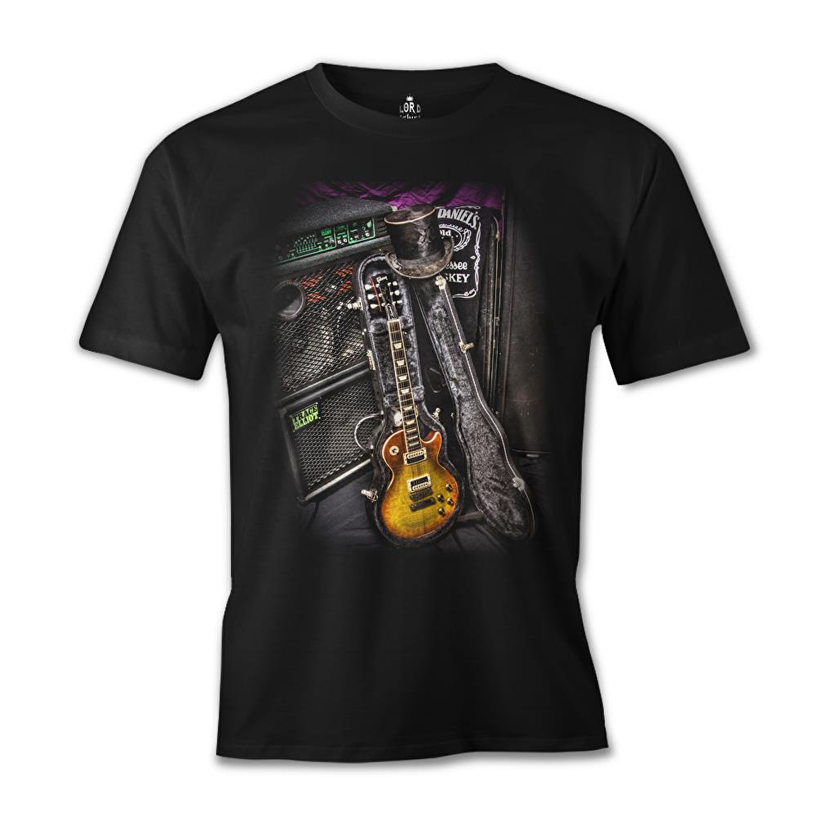 Müzik - Gitar Siyah Erkek Tshirt