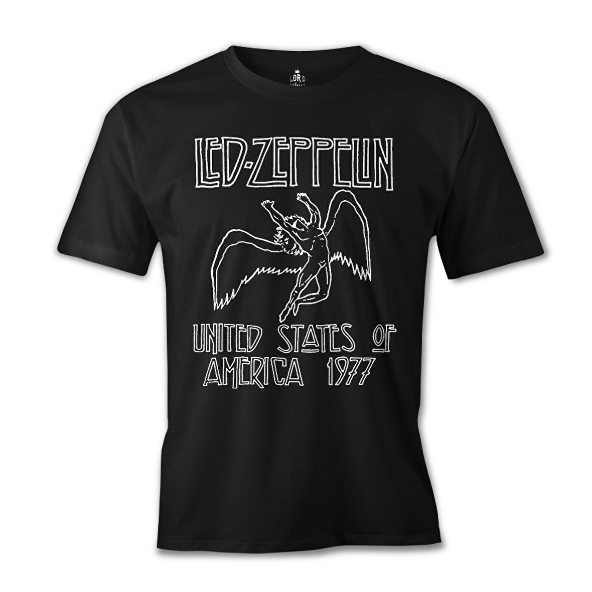 Led Zeppelin - 1977 Siyah Erkek Tshirt