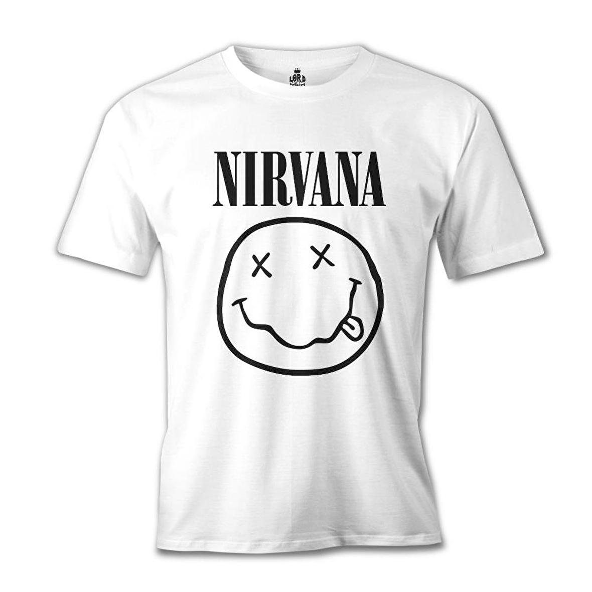 Nirvana - Logo Beyaz Erkek Tshirt