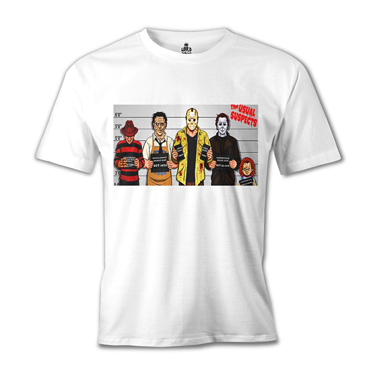 The Usual Suspects - Horror Beyaz Erkek Tshirt