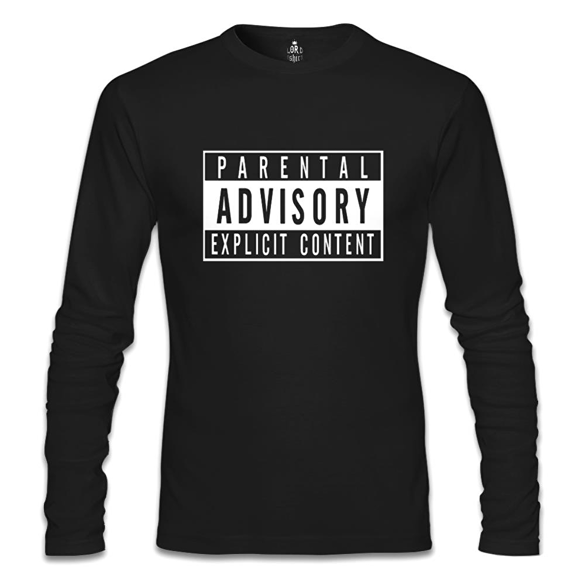 Parental Advisory Explicit Content Siyah Erkek Sweatshirt