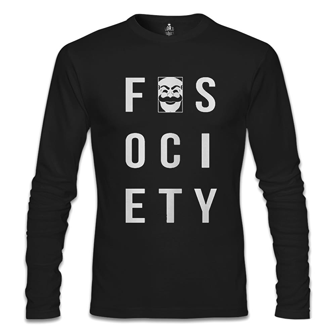 Mr. Robot - Fsociety Logo Siyah Erkek Sweatshirt