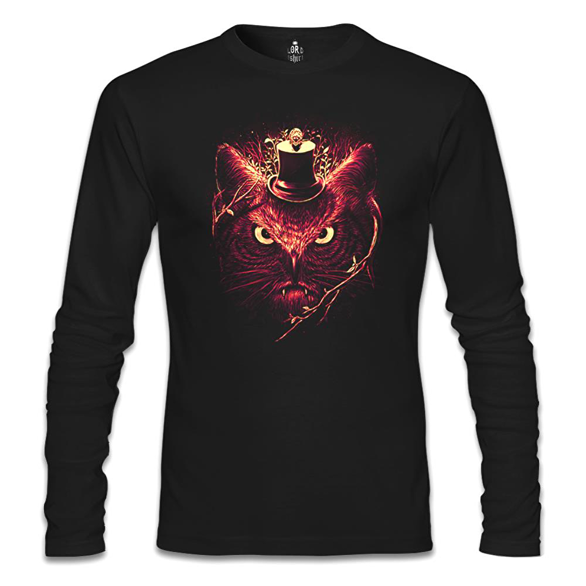 Baykuş Siyah Erkek Sweatshirt