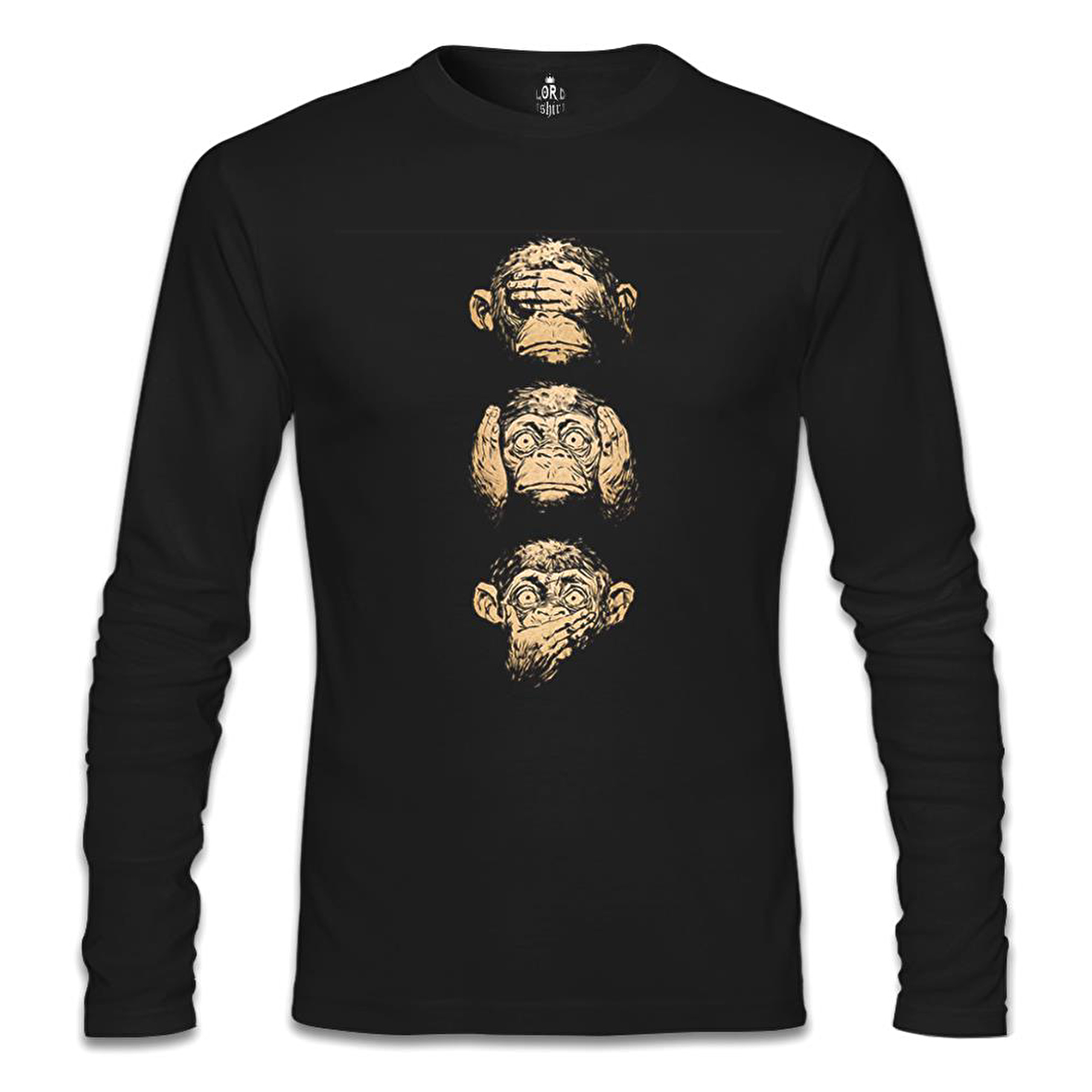Three Monkeys Siyah Erkek Sweatshirt