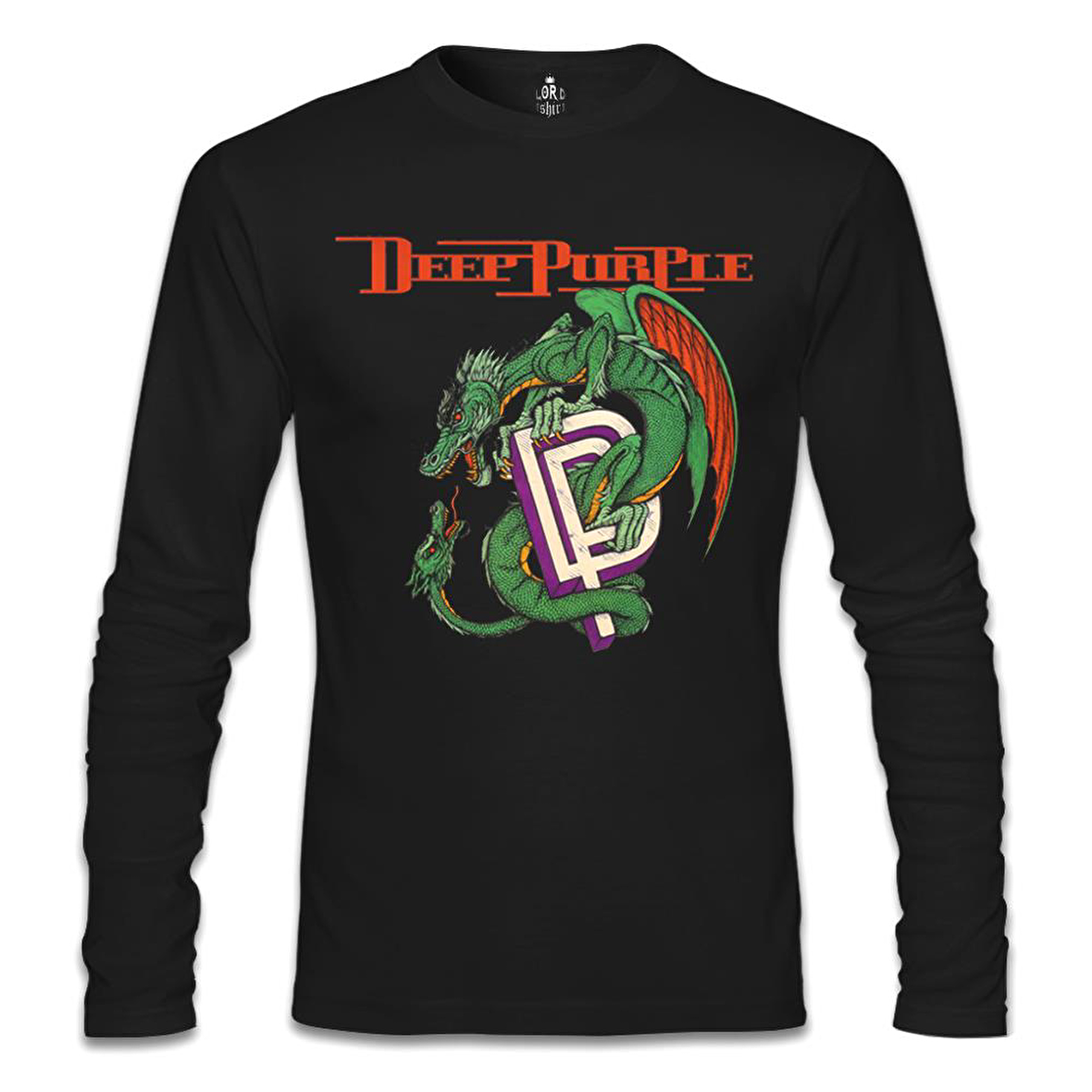 Deep Purple Siyah Erkek Sweatshirt