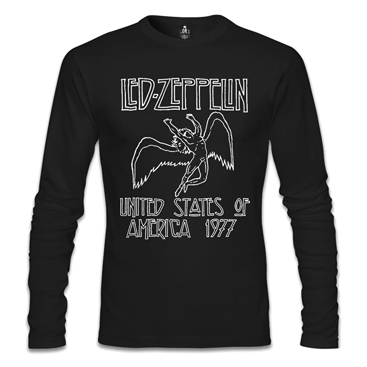 Led Zeppelin - 1977 Siyah Erkek Sweatshirt