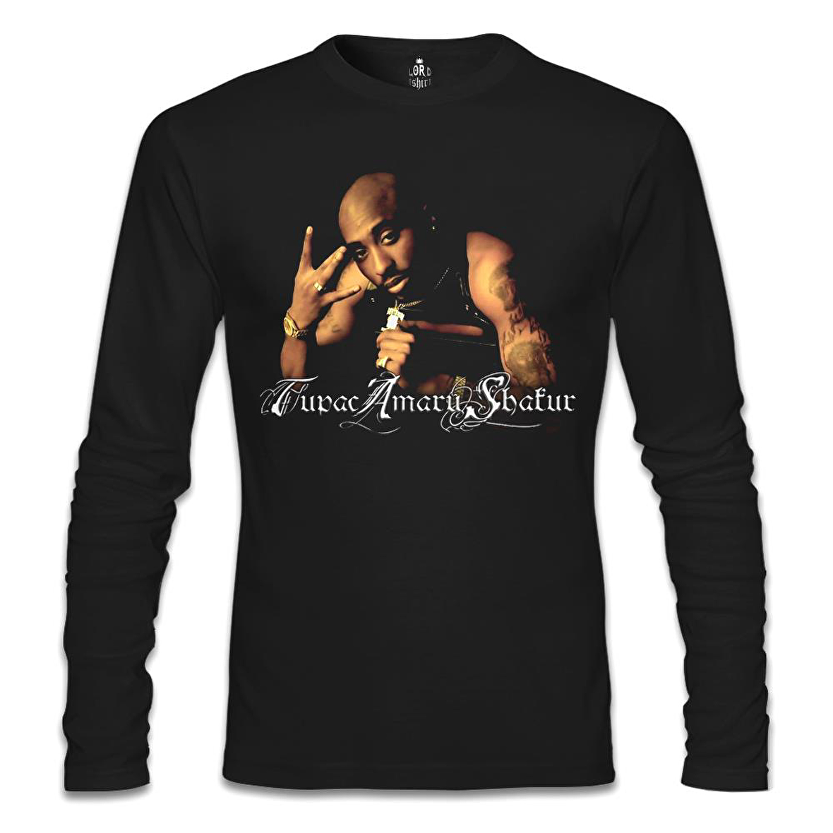 Tupac Shakur 2 Siyah Erkek Sweatshirt
