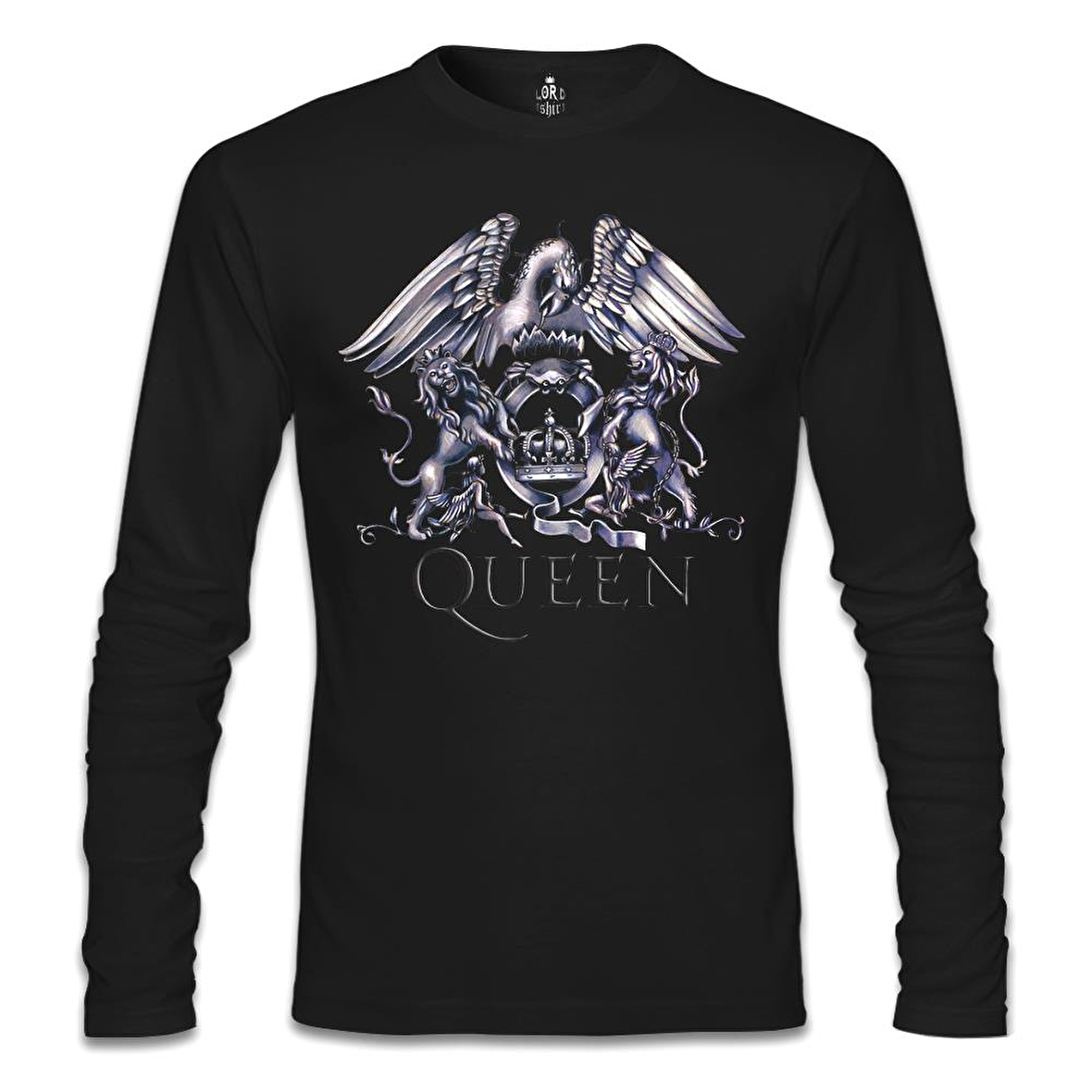 Queen Logo Siyah Erkek Sweatshirt