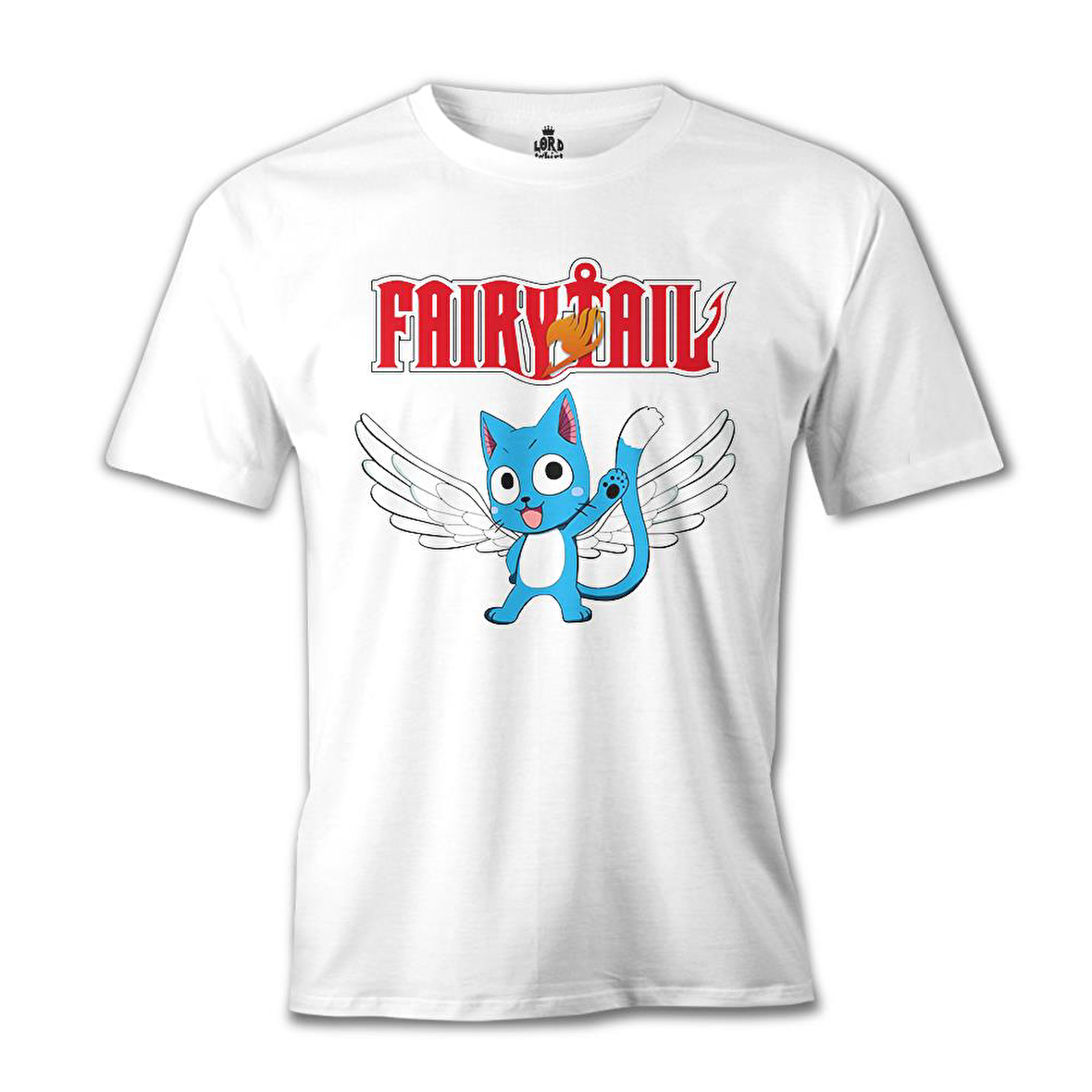 Fairy Tail - Happy Beyaz Erkek Tshirt