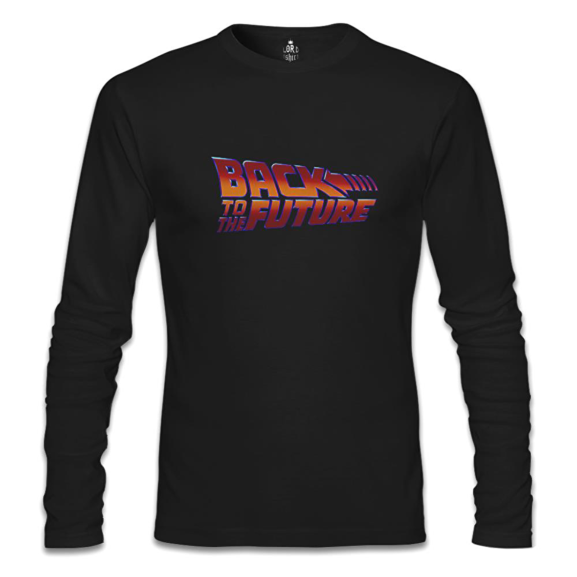 Back to the Future - Logo Siyah Erkek Sweatshirt