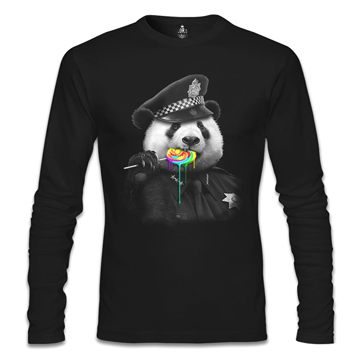 Police Panda Siyah Erkek Sweatshirt
