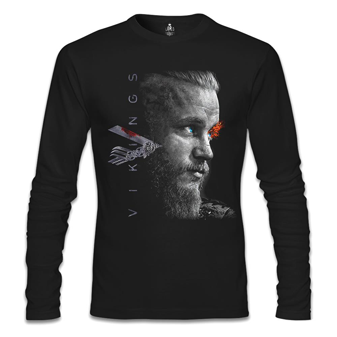 Vikings - Ragnar II Siyah Erkek Sweatshirt