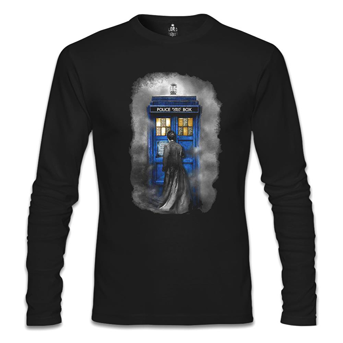 Doctor Who - Tardis Siyah Erkek Sweatshirt
