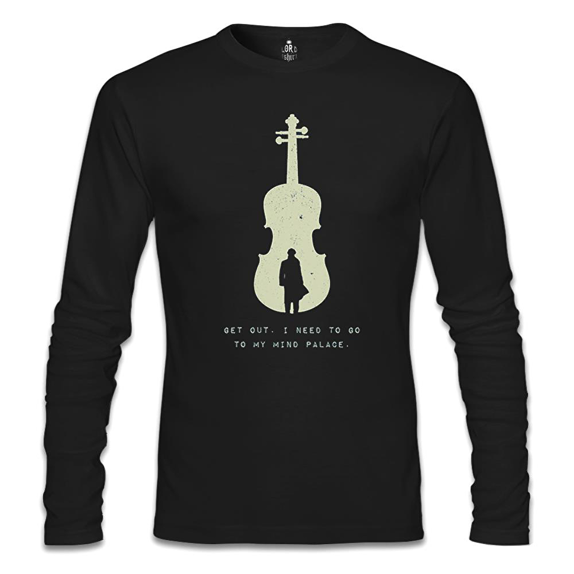 Sherlock - Get Out Siyah Erkek Sweatshirt