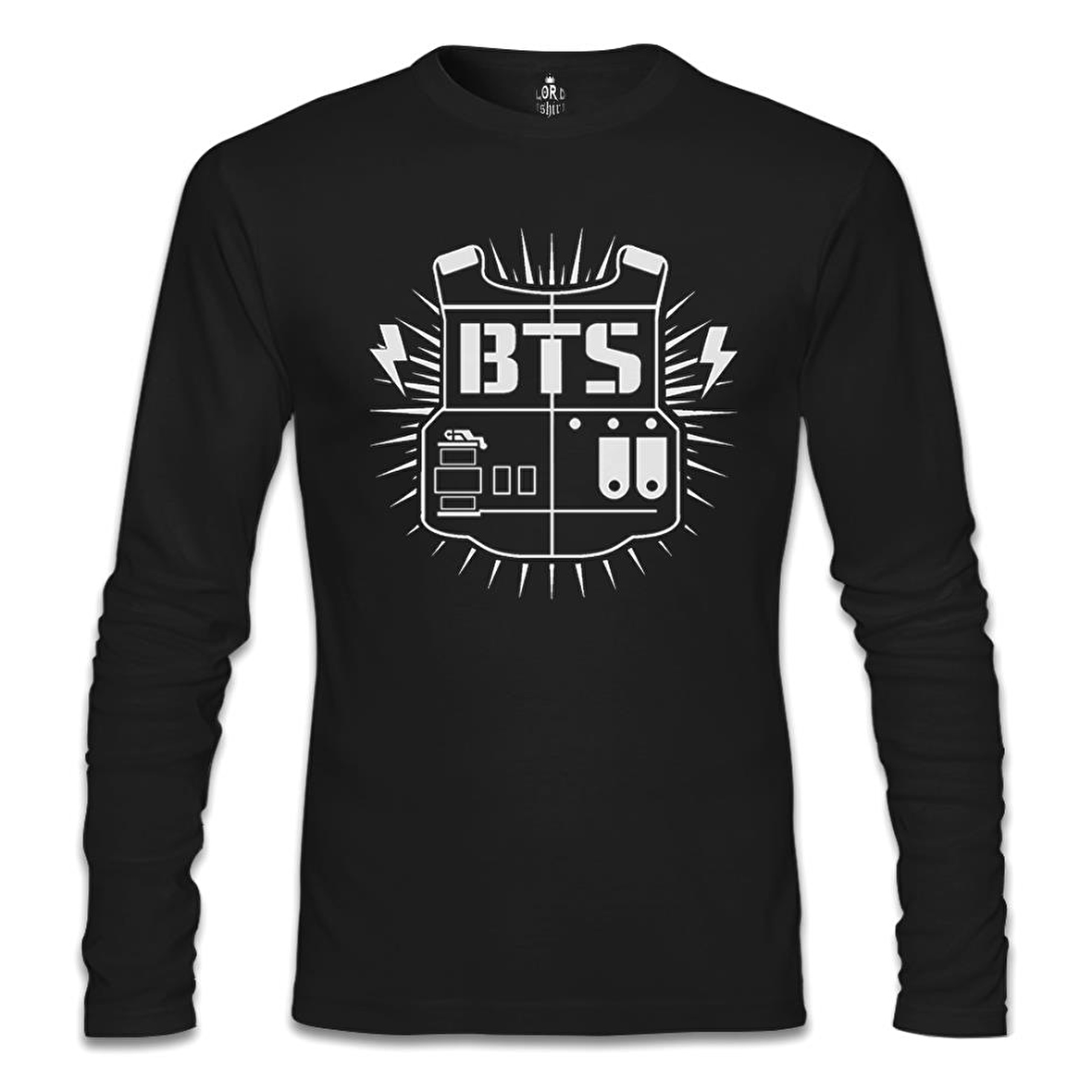BTS Logo Siyah Erkek Sweatshirt