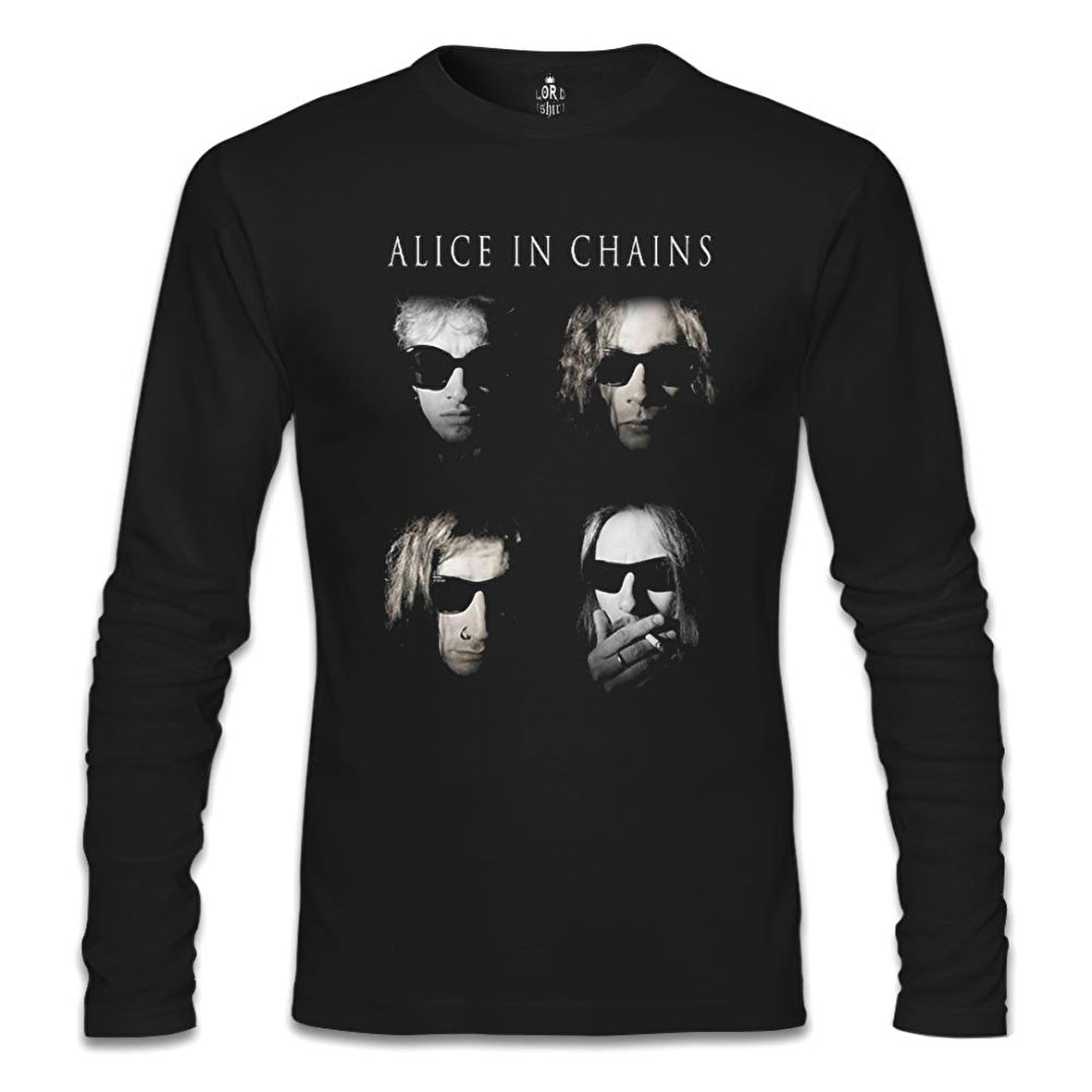 Alice in Chains - Group Siyah Erkek Sweatshirt
