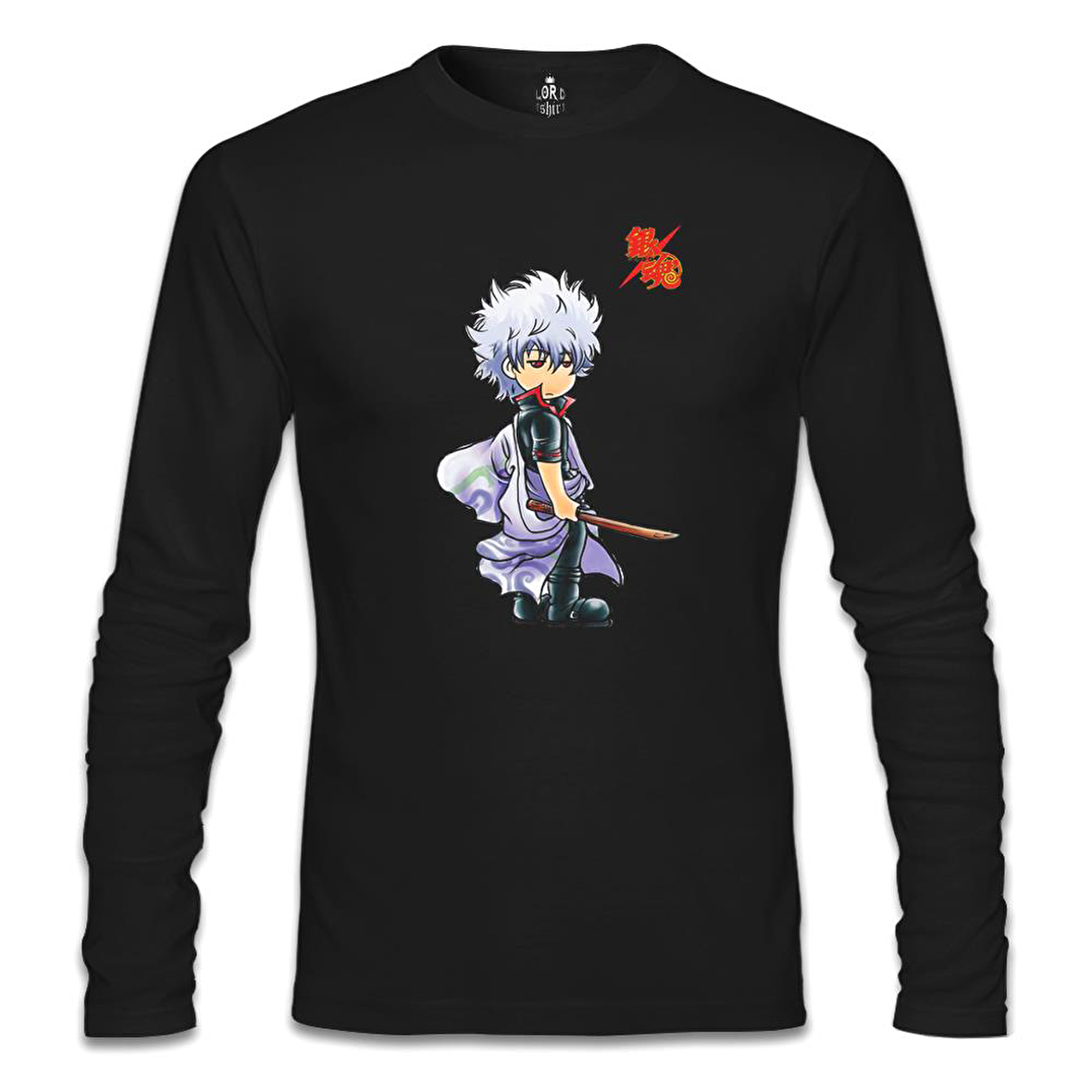 Gintama Gintoki Siyah Erkek Sweatshirt