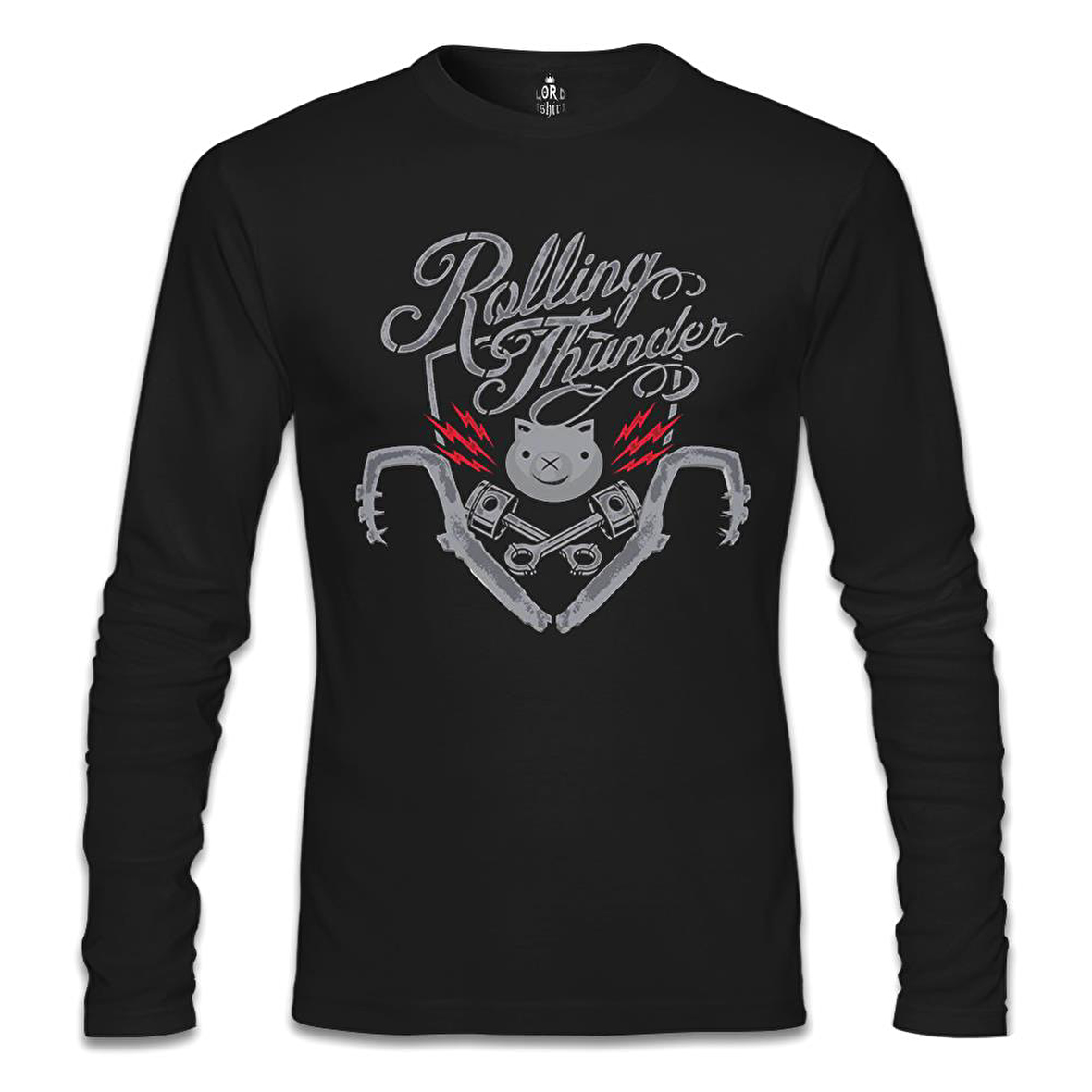 Rolling Thunder Siyah Erkek Sweatshirt