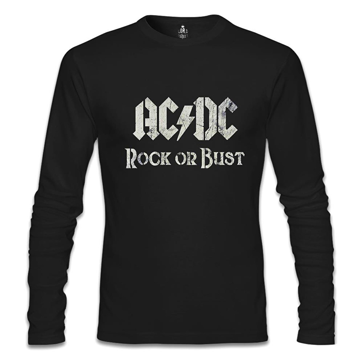 AC DC - Rock or Bust Logo Siyah Erkek Sweatshirt
