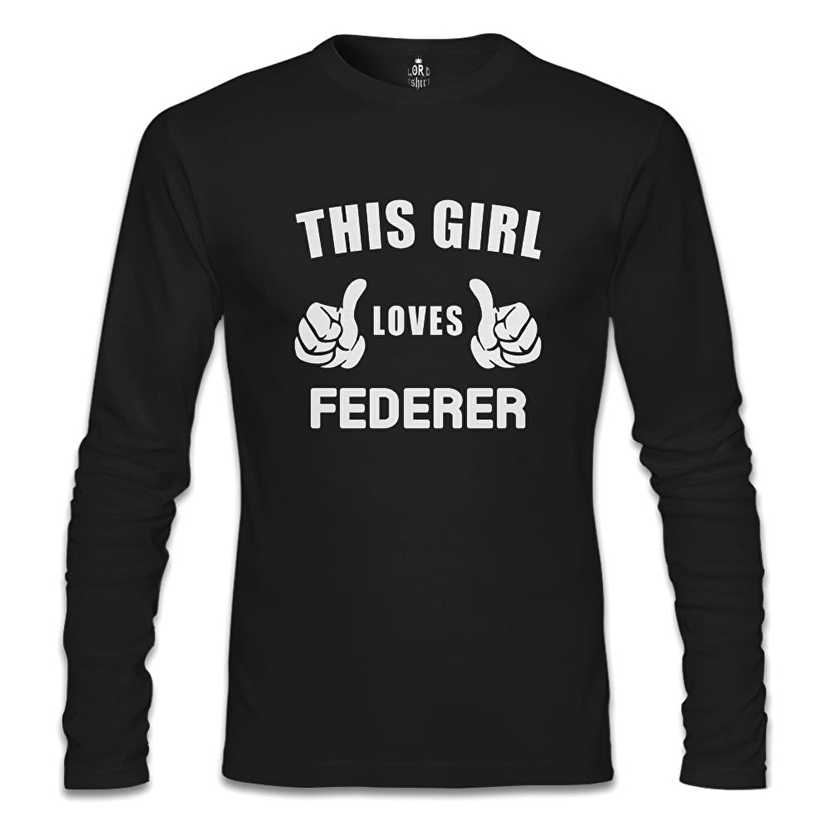 Tenis - Love Federer Siyah Erkek Sweatshirt