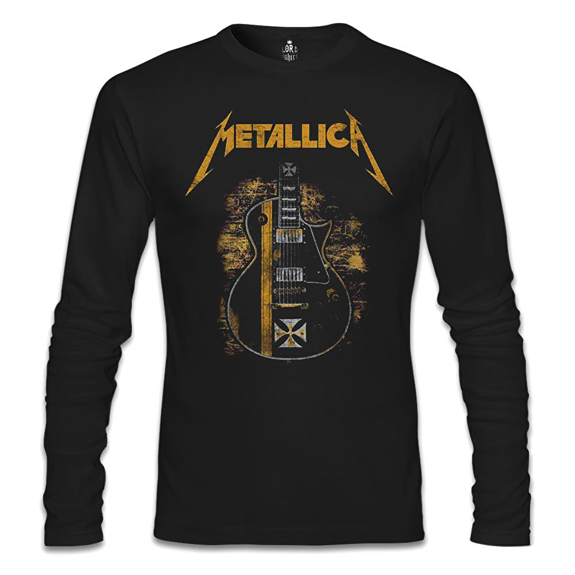 Metallica - Guitar in Sand Siyah Erkek Sweatshirt