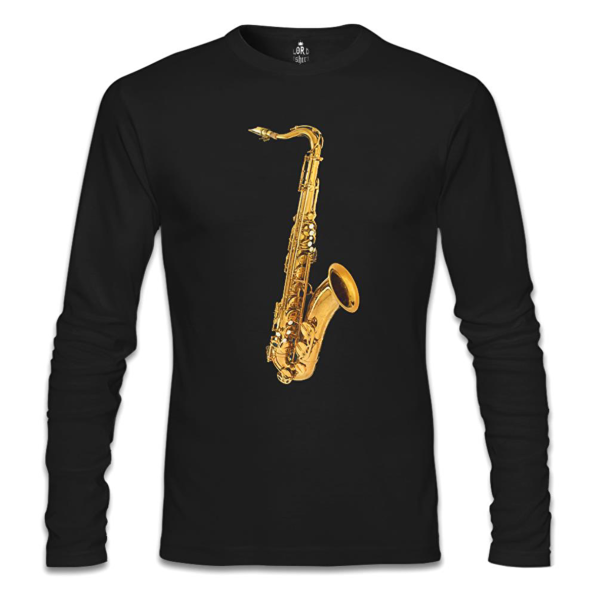 Saksafon Siyah Erkek Sweatshirt