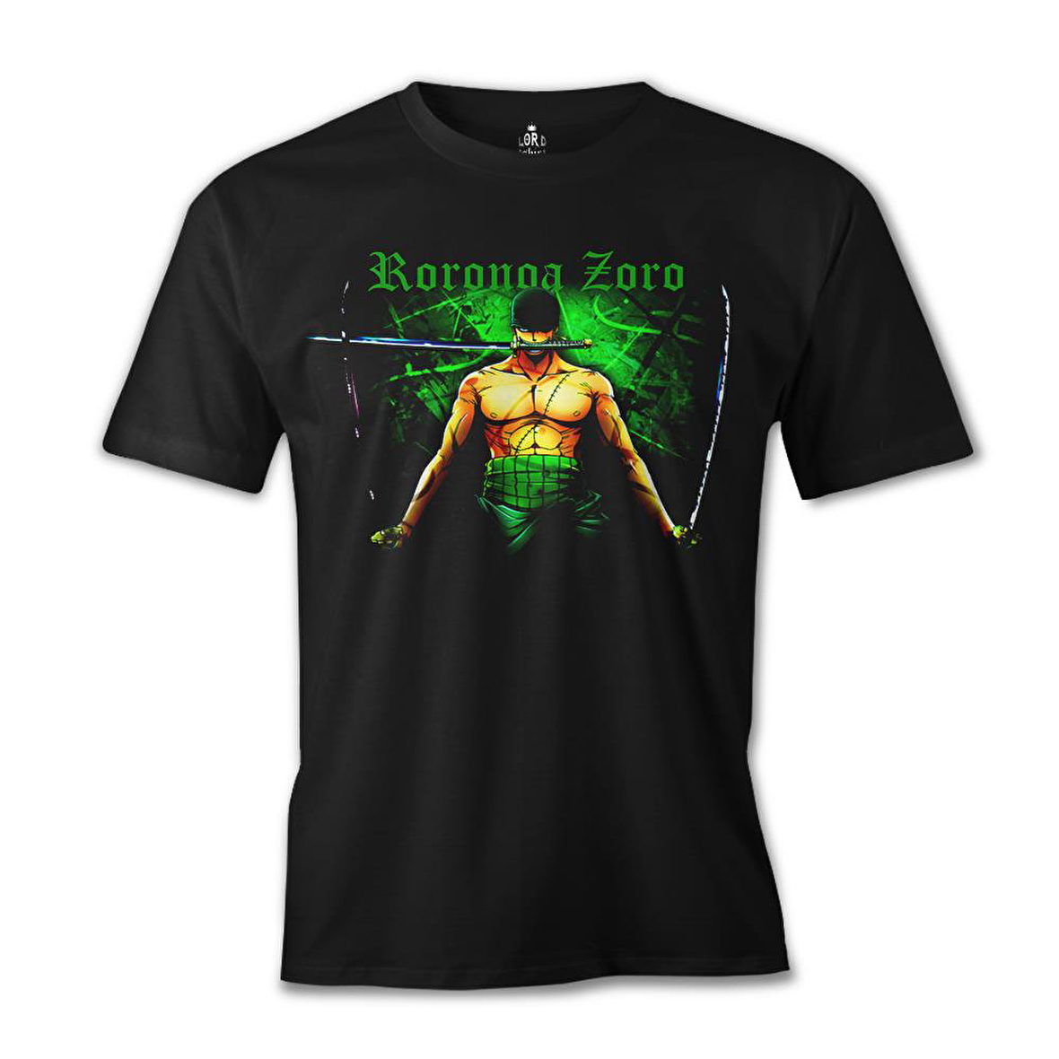 One Piece - Zoro Siyah Erkek Tshirt