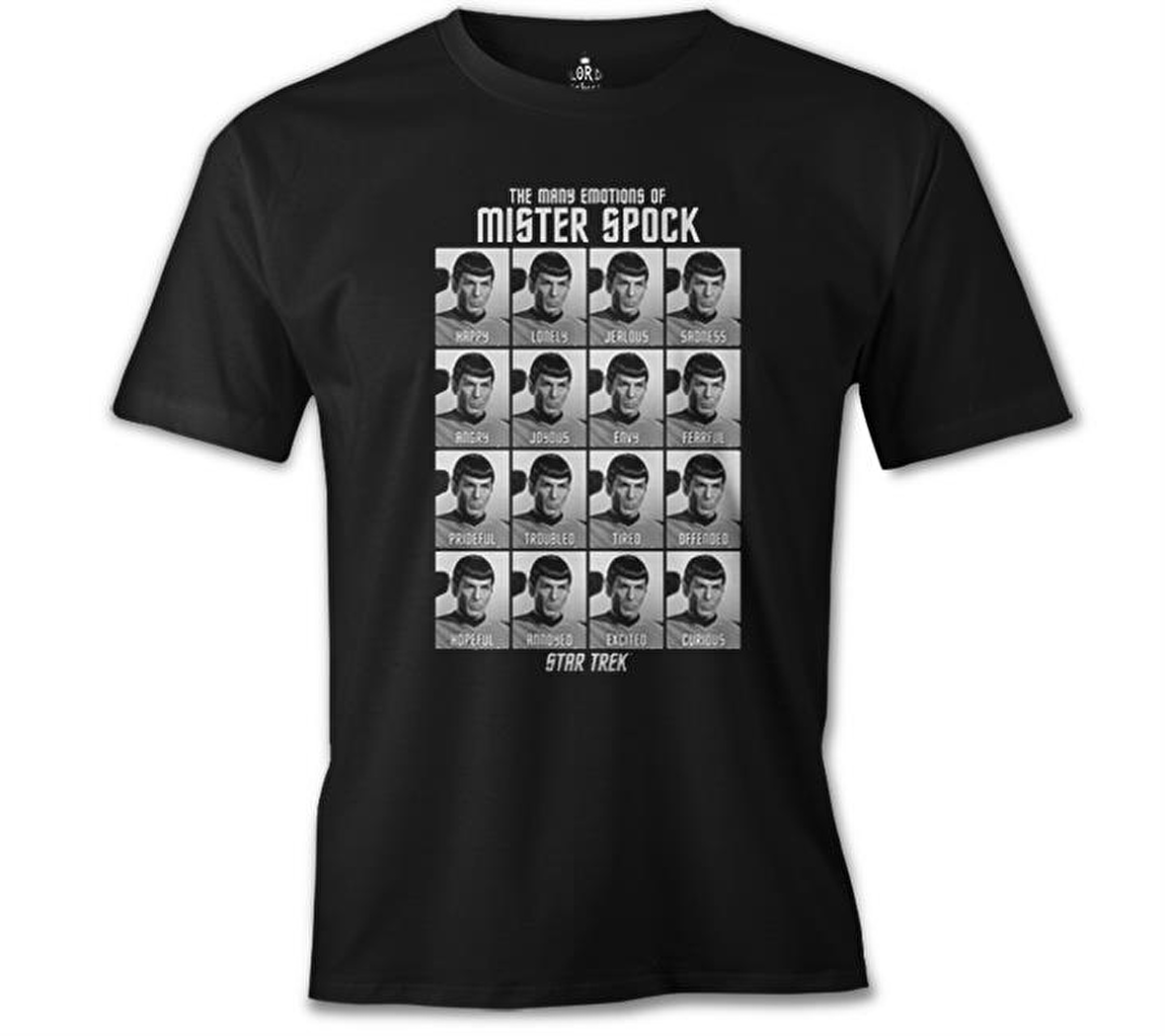 Star Trek -  Mr. Spock Siyah Erkek Tshirt