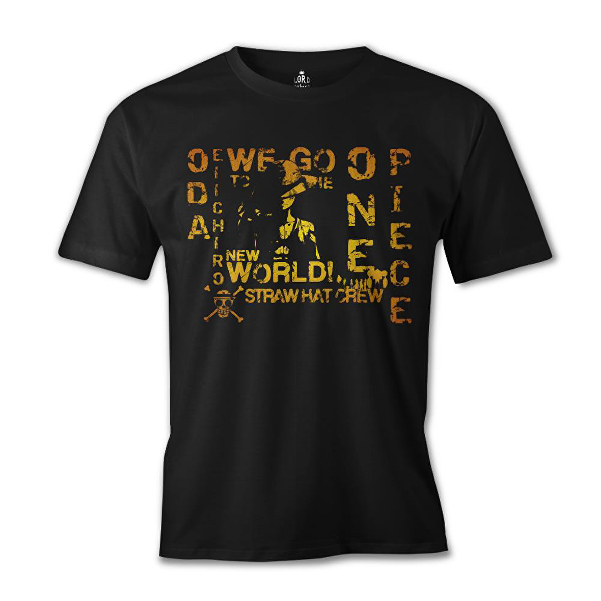 One Piece - Straw Hat Siyah Erkek Tshirt