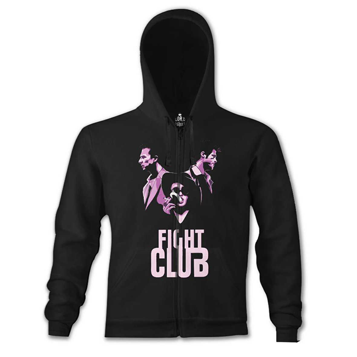 Fight Club - Smoky Siyah Erkek Kapşonlu