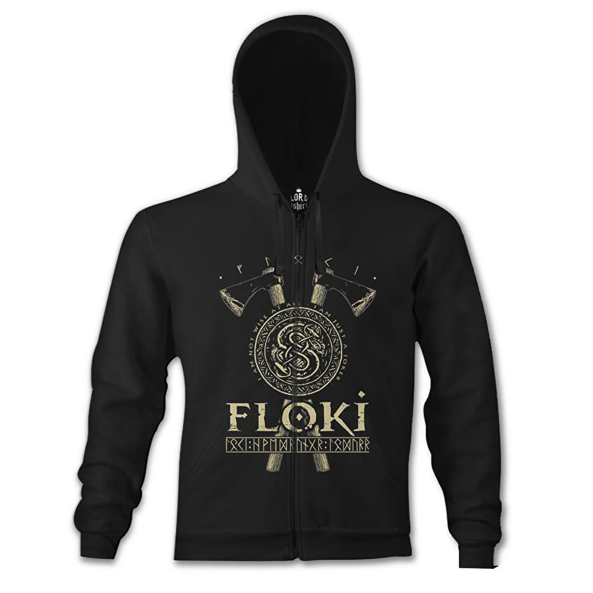 Vikings - Floki Siyah Erkek Kapşonlu