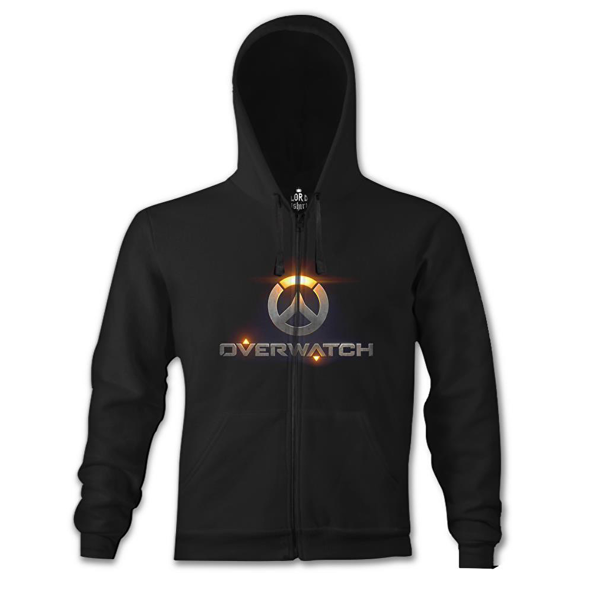 Overwatch - Logo Siyah Erkek Kapşonlu