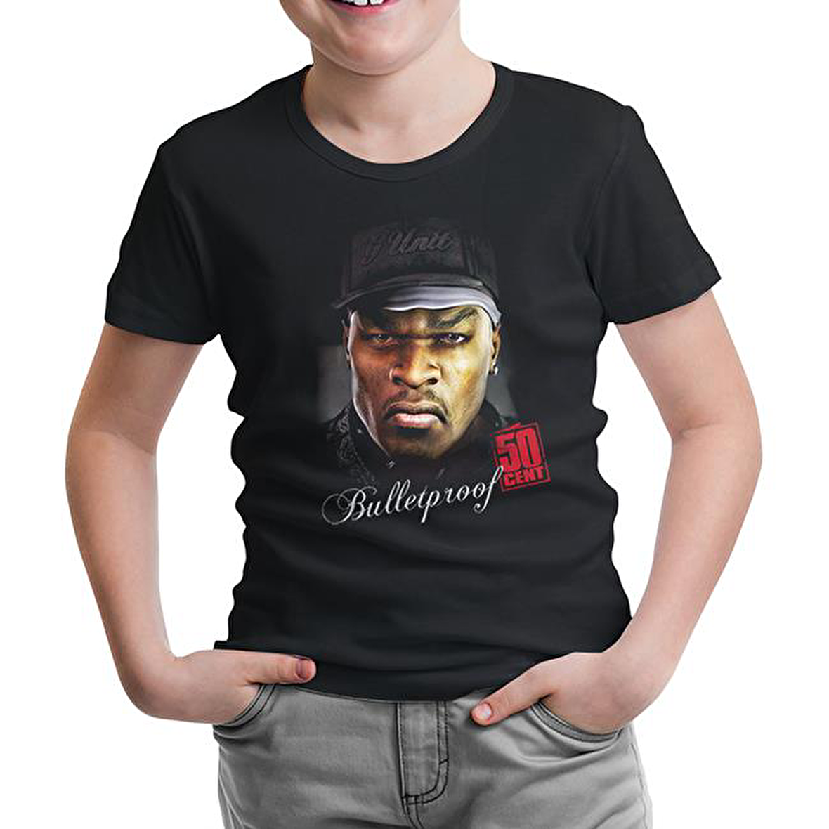 50 Cent Siyah Çocuk Tshirt