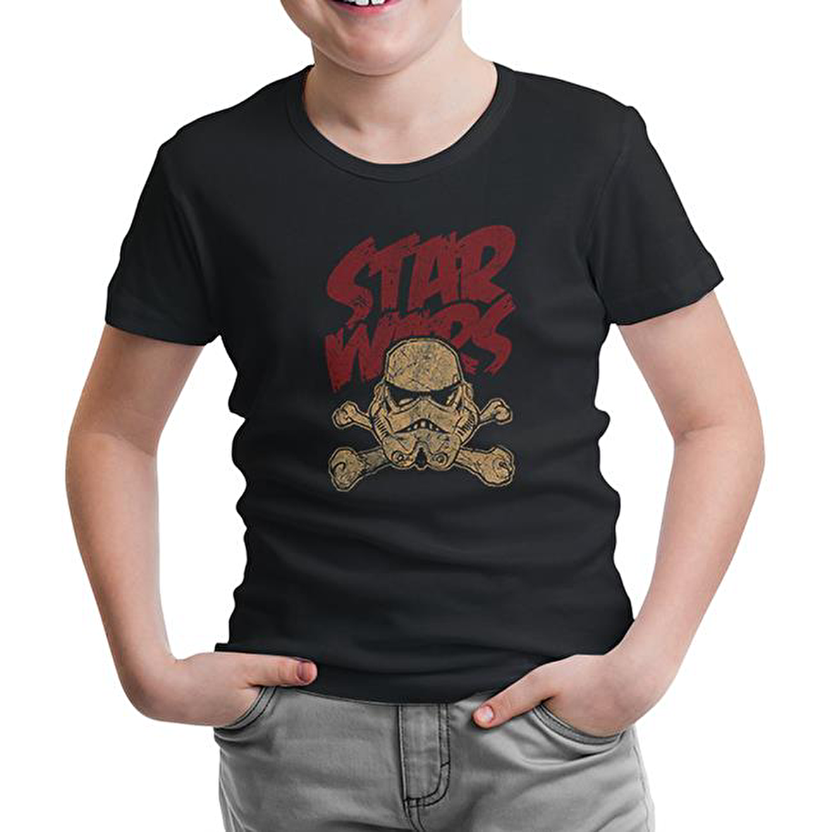 Star Wars - Stormtrooper Siyah Çocuk Tshirt