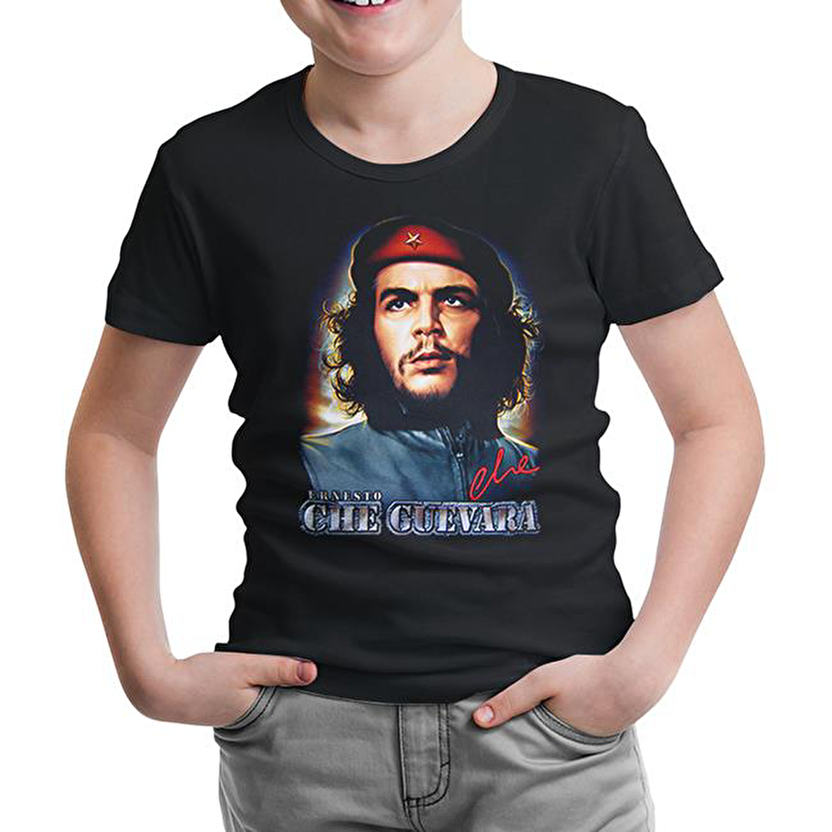 Che Guevara - Classic Siyah Çocuk Tshirt