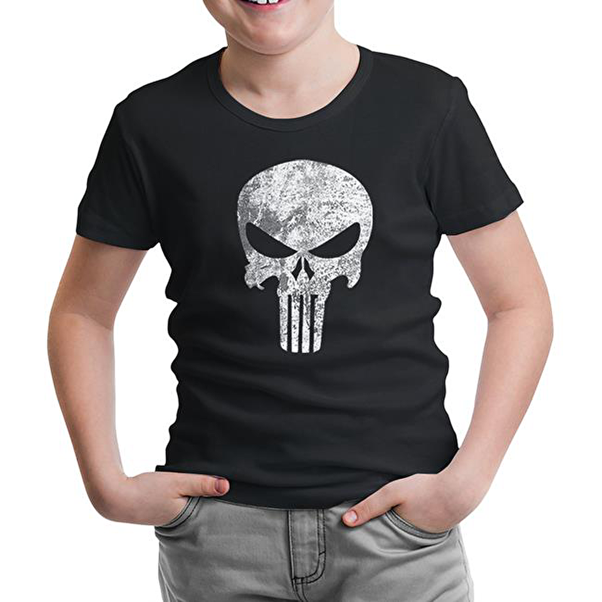 Punisher  Siyah Çocuk Tshirt
